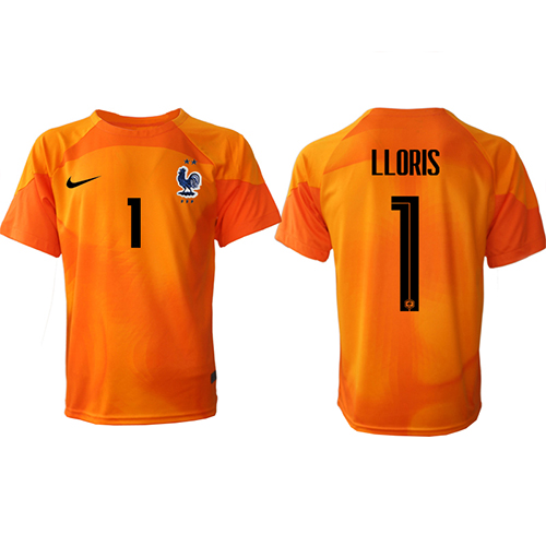 Frankrig Hugo Lloris #1 Målmand Hjemmebanetrøje VM 2022 Kortærmet